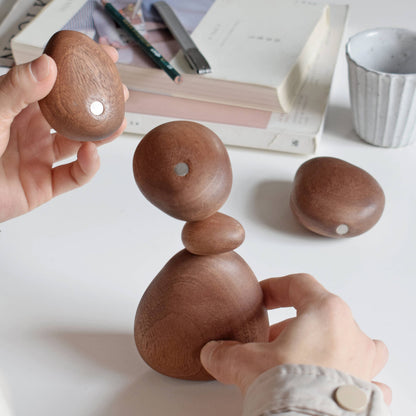 Sapele Wood Balance Stones