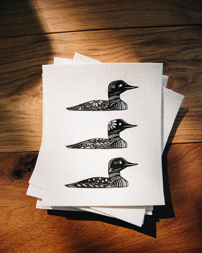 Common Loon Swedish Dishcloth by Hinterland Goods