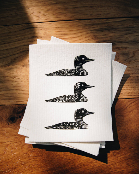 Common Loon Swedish Dishcloth by Hinterland Goods