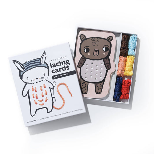 Baby Animals Lacing Cards for Baby by Wee Gallery