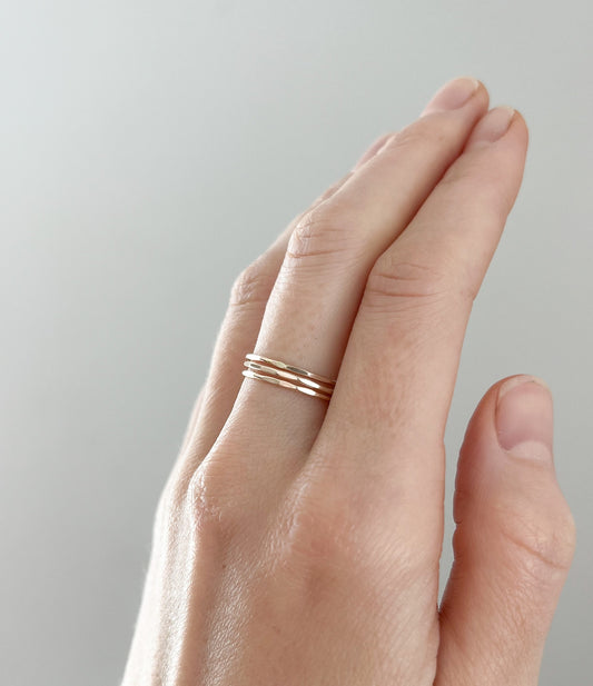 A || Gold Ring Stack by Elm Designs