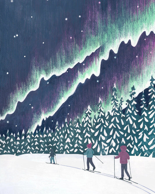 Northern Lights 8x10 Print by Ruth Scholl Illustration