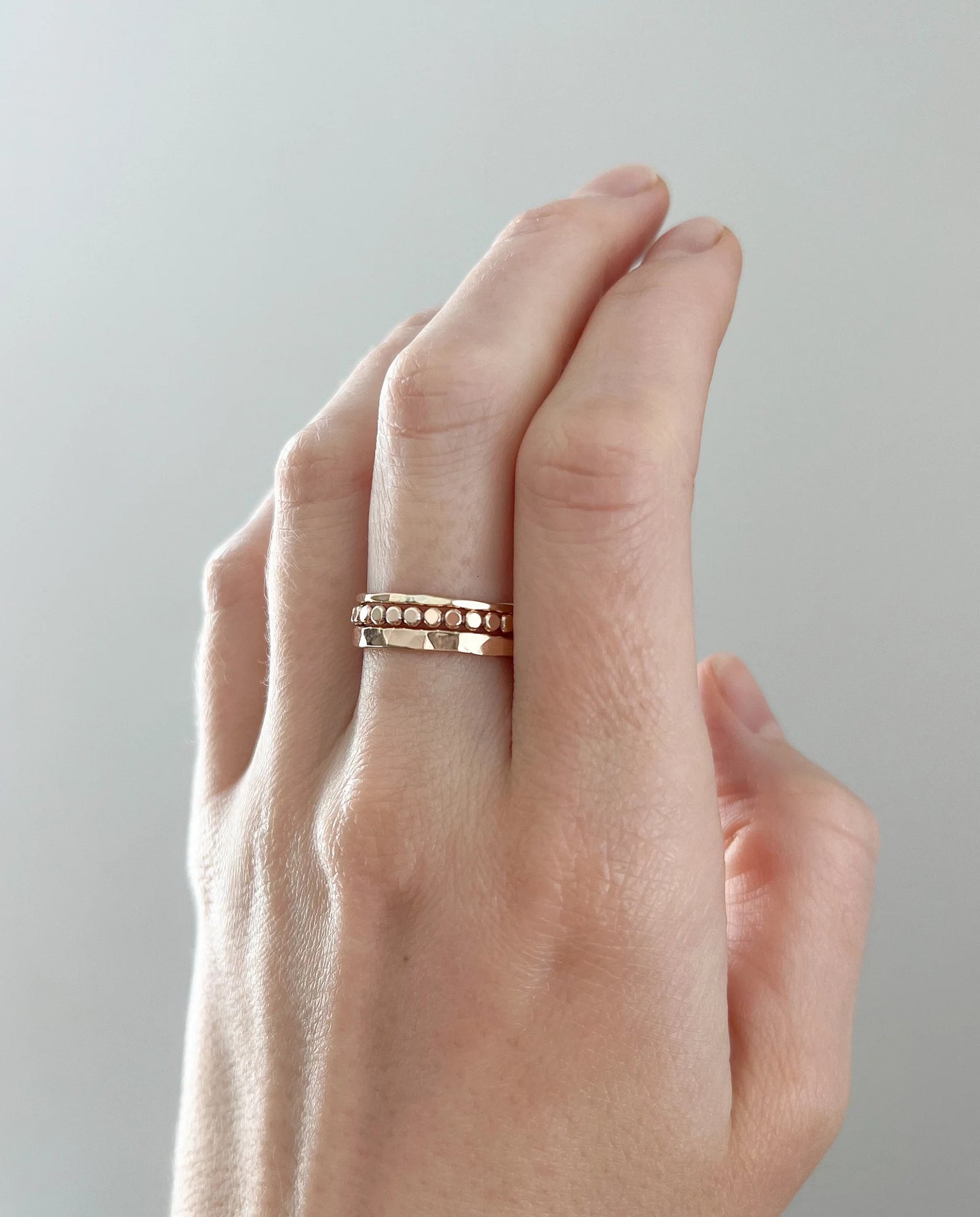 D || Gold Ring Stack by Elm Designs