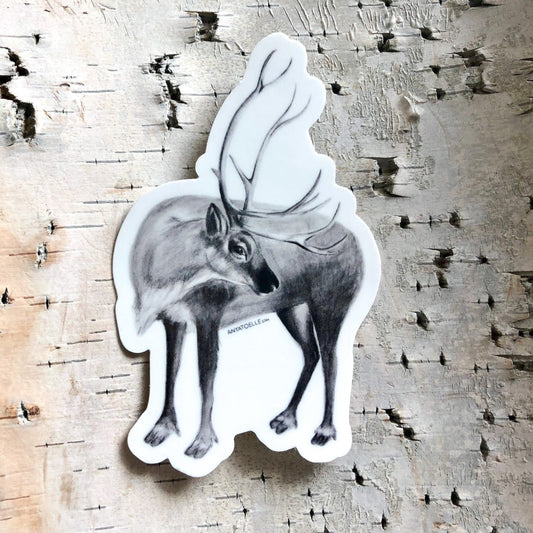 Reindeer Sketch Sticker by Anya Toelle