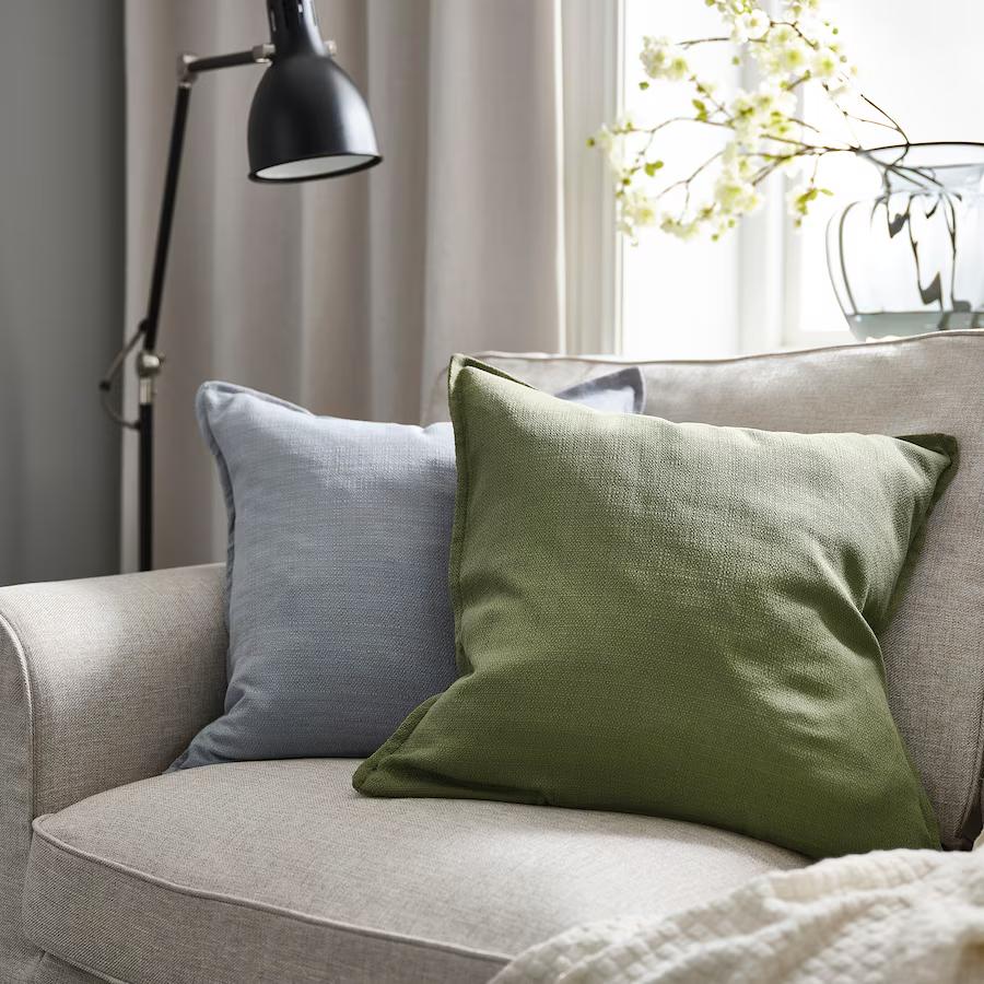 Lagerpoppel 20"x20" Throw Pillow | Moss