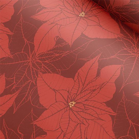 Poinsettias Wrapping Paper by Brianna Reagan