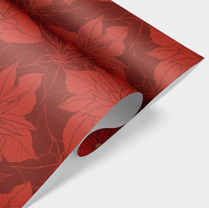 Poinsettias Wrapping Paper by Brianna Reagan