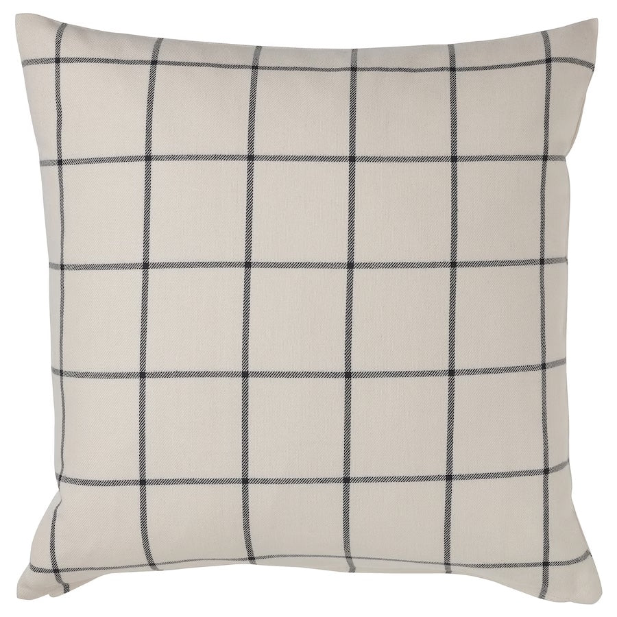 Spikkluba White Grid 20"x20" Pillow