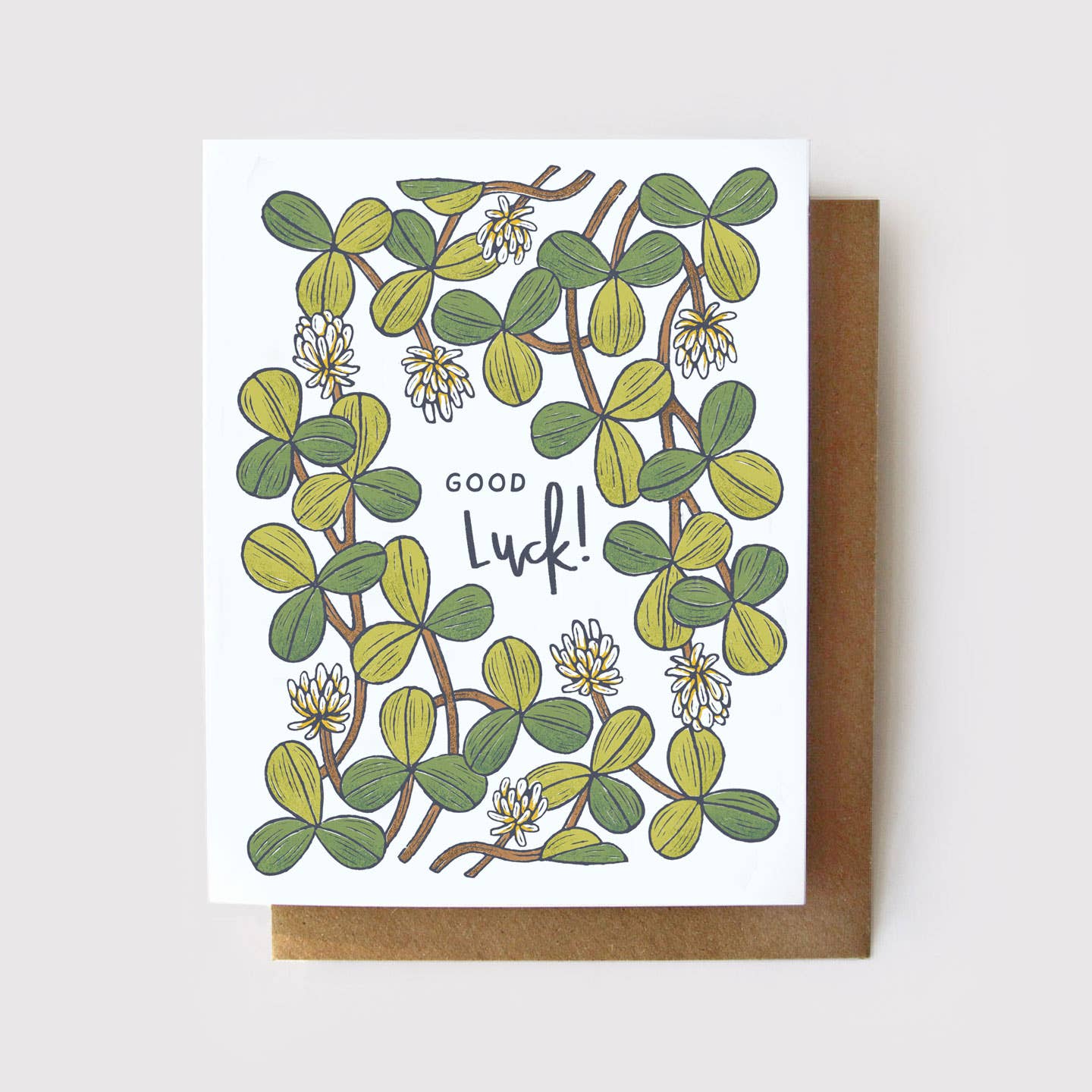 Good Luck! - Four Leaf Clover Card by Root & Branch Paper Co.