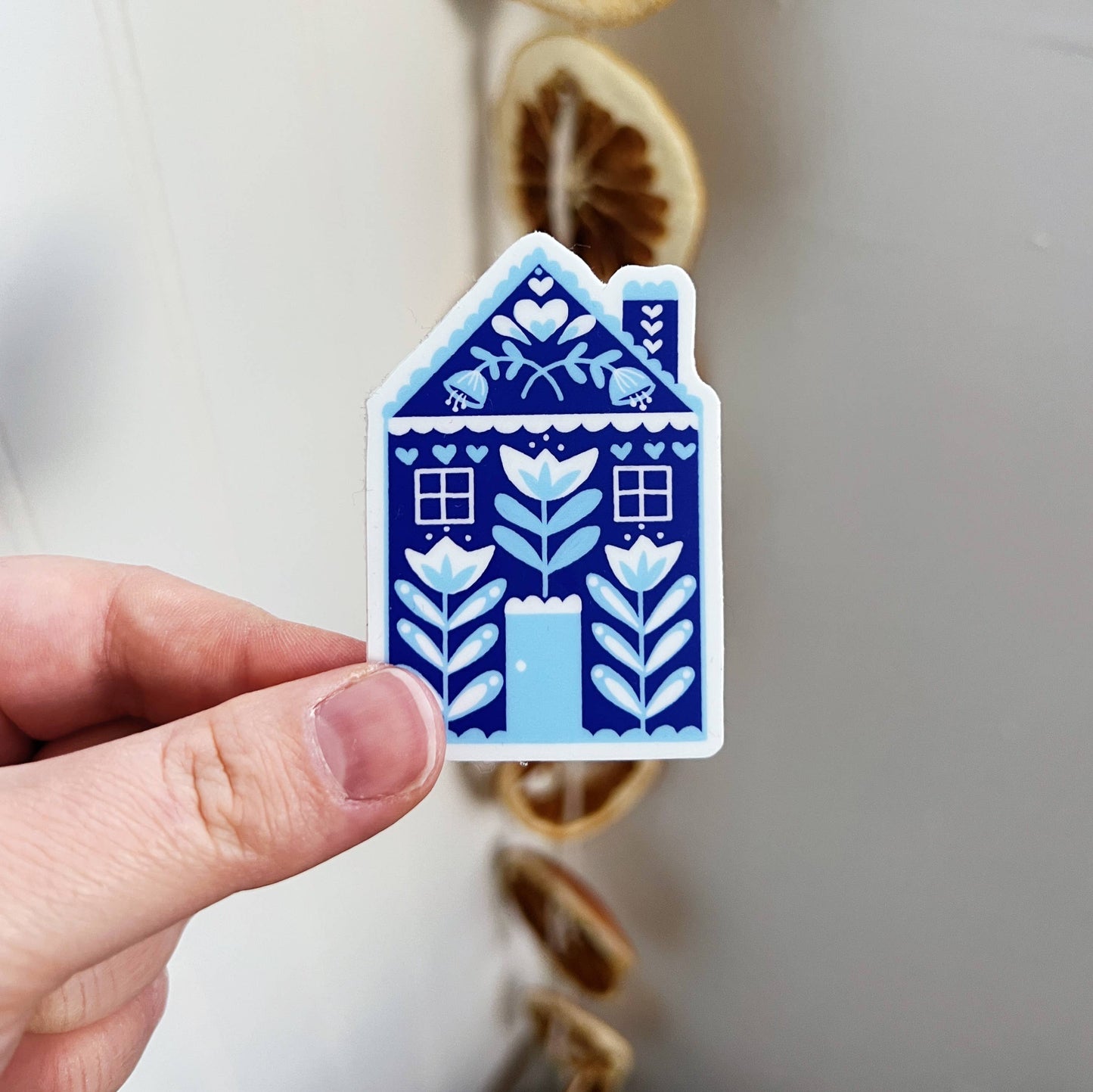 Blue Nordic House Sticker by Nordic Nicole