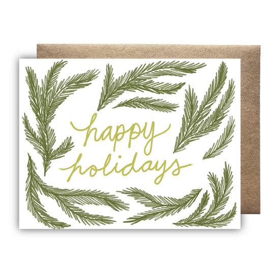 Spruce Tips Holiday Greeting Card