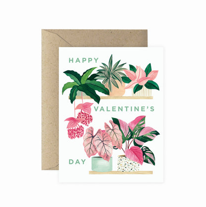 Valentine's Plant Shelf Greeting Card by Paper Anchor Co.