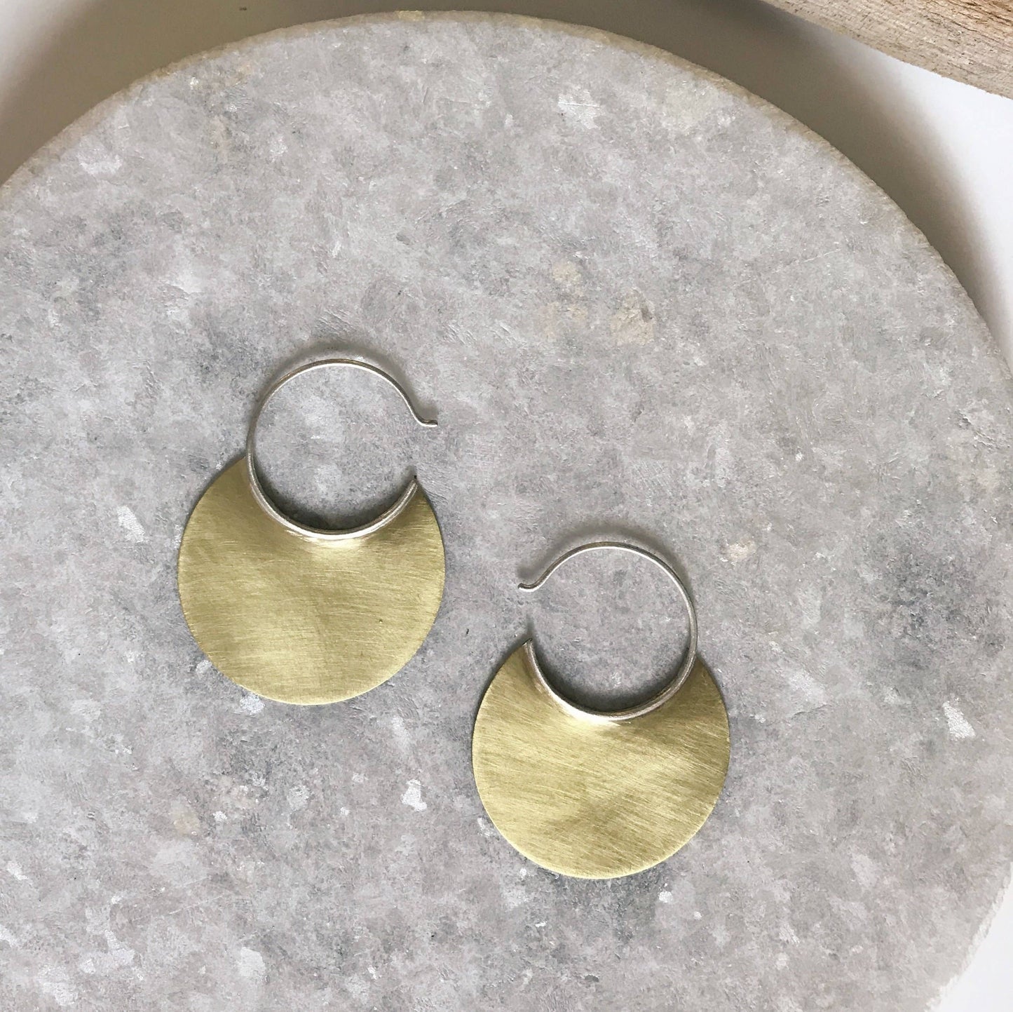 Small Disc Circle Earrings by Modern Madini