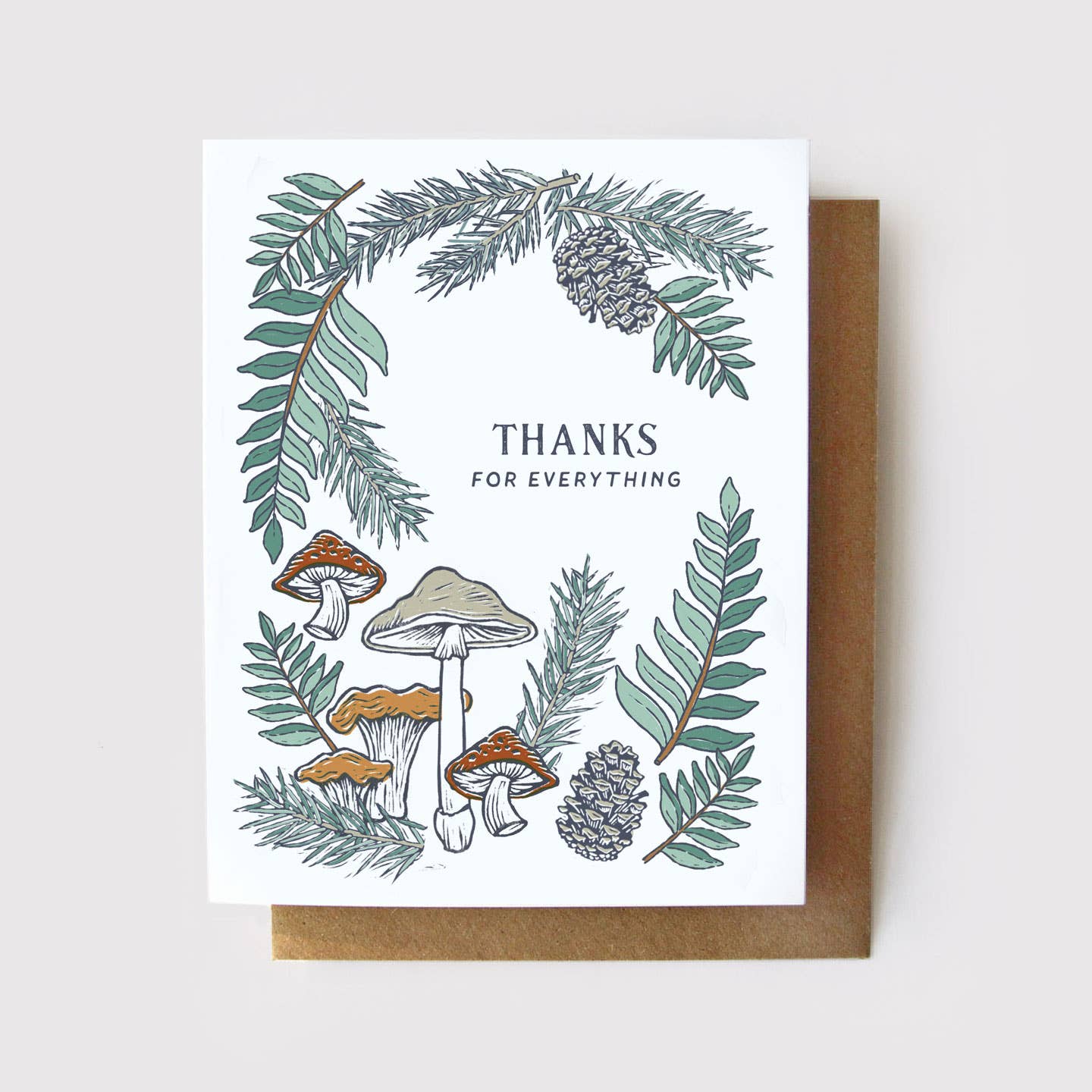 Thanks for Everything Mushrooms + Ferns Card by Root & Branch Paper Co.