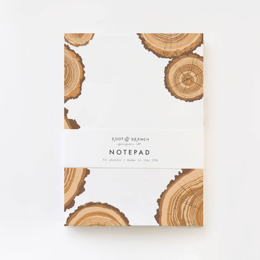 Tree Rings Notepad by Root & Branch Paper Co.