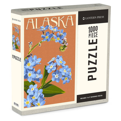 Alaska and Forget-Me-Nots 1000 Piece Puzzle