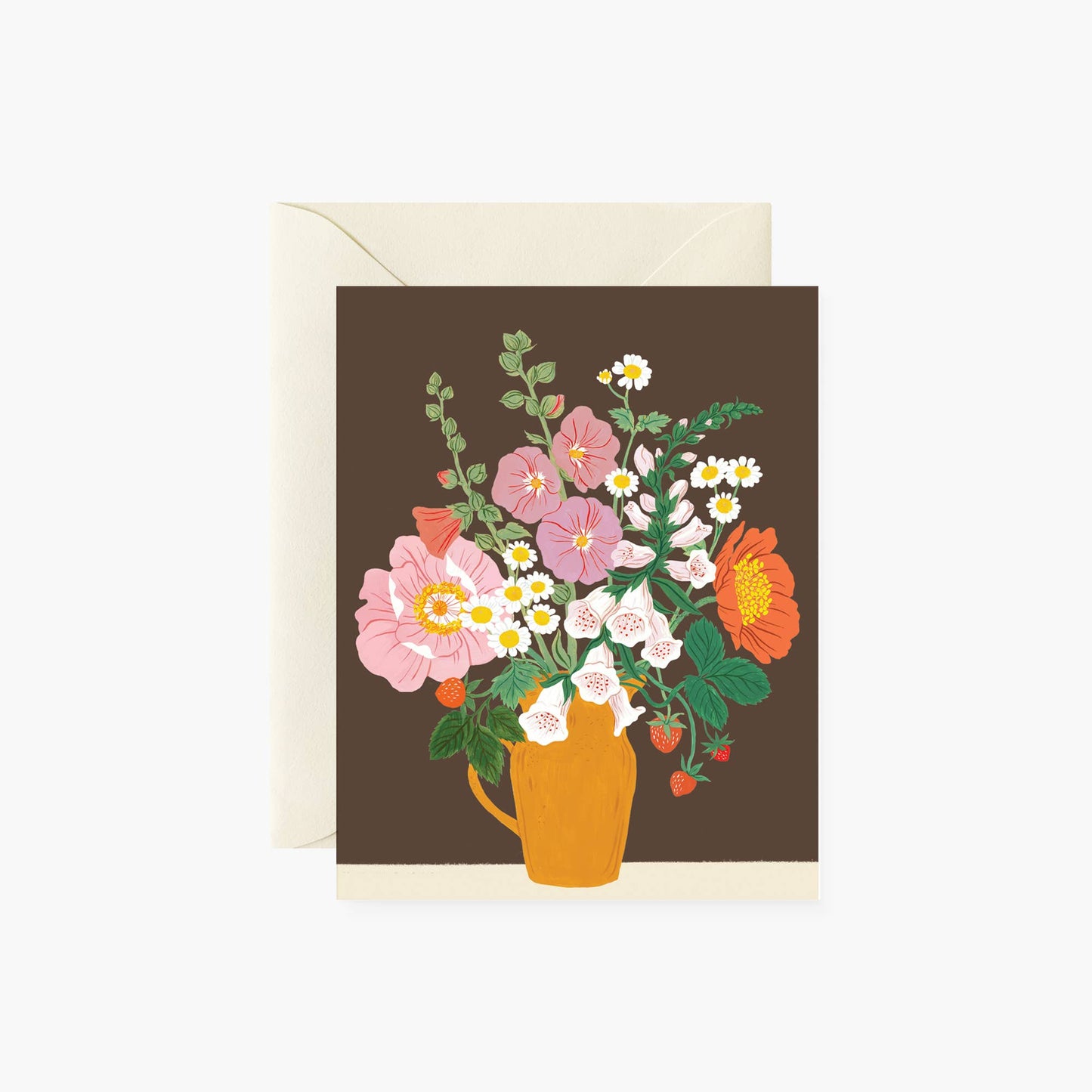 Clay Floral Vase greeting card by Botanica Paper Co.