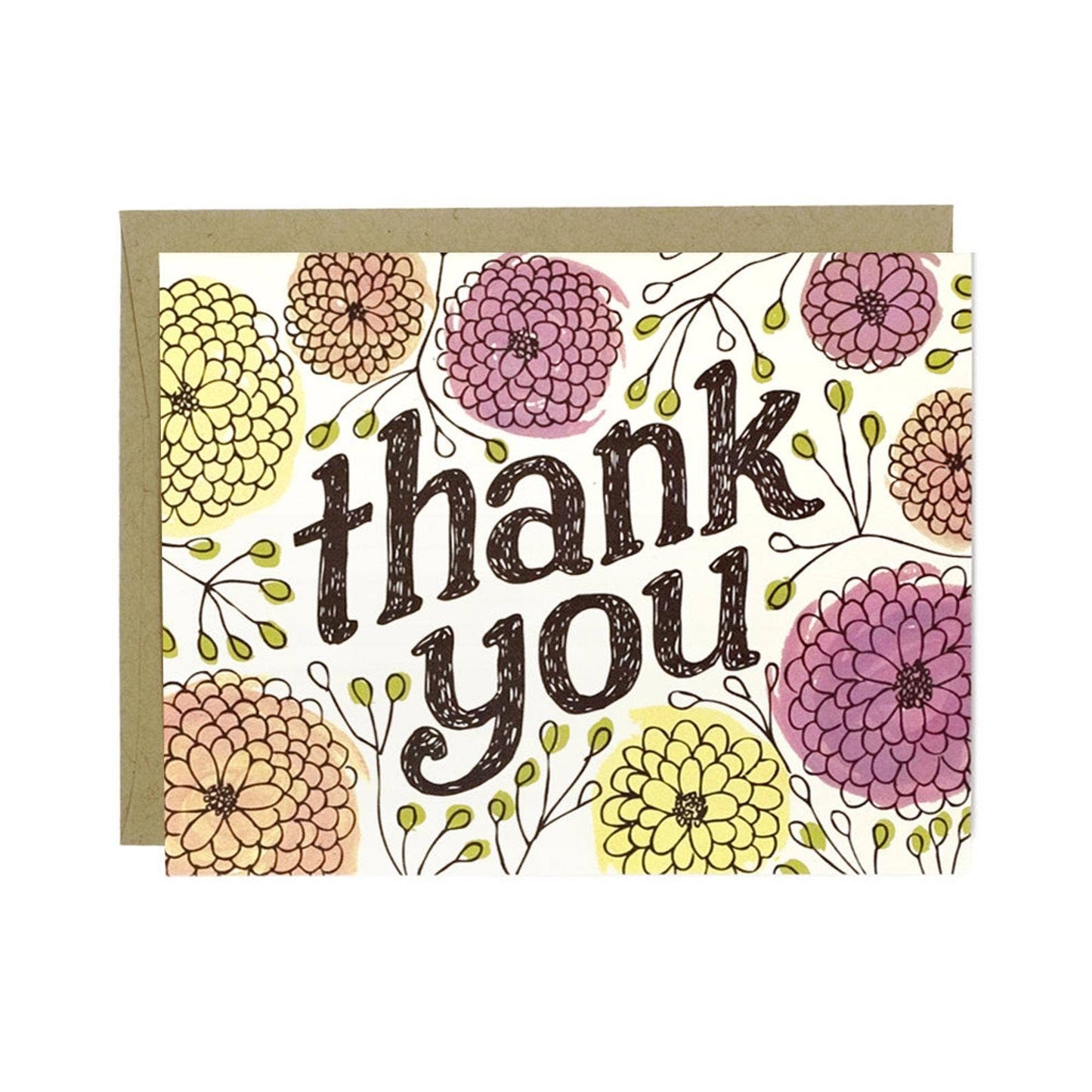 Zinnia Thank You Card by Wit & Whistle