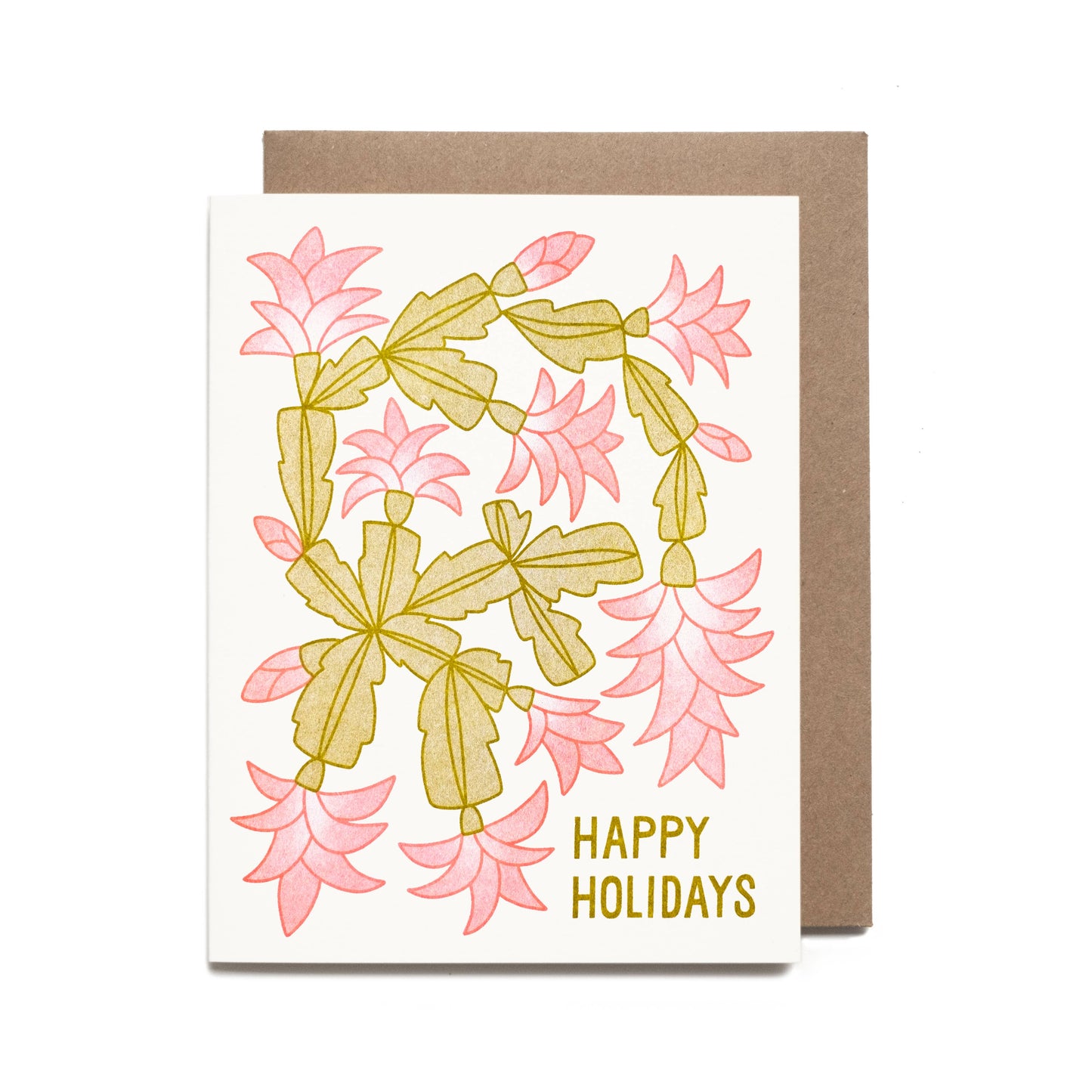 Christmas Cactus Holiday Card by Worthwhile Paper