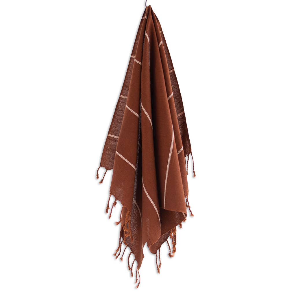 Oversized Woven Hand Towel in Cinnamon by Fair + Simple