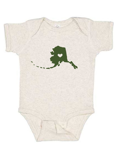 I Love Alaska Onesie by Printworthy