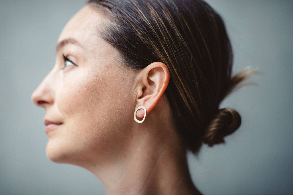 Organic Circle Earrings by Modern Madini