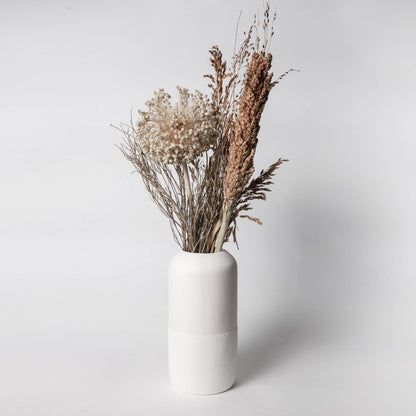 White Textured Ceramic Vase