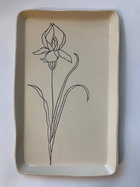 Handmade Iris Tray by CSF Ceramics