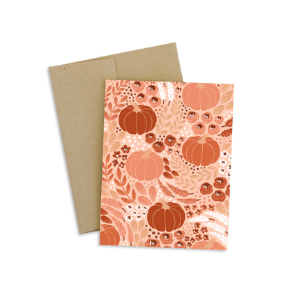 Pumpkin Floral Greeting Card