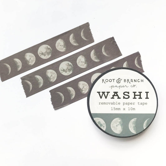 Moon Phases Washi Tape by Root & Branch Paper Co.