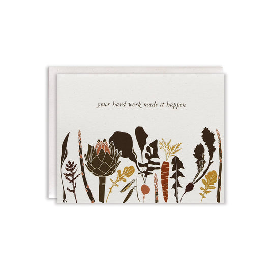 Spring Veggie / Hard Work Card by June & December