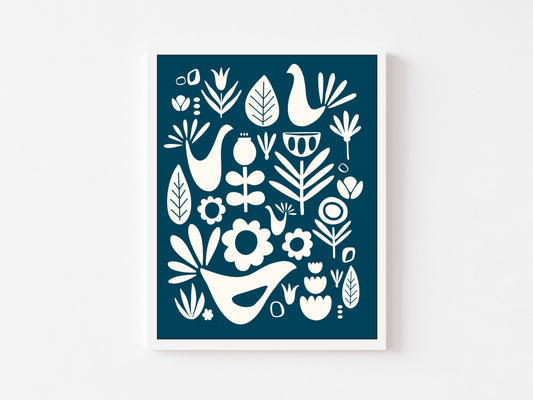 Scandi Folk Greeting Card by Juniper Blue