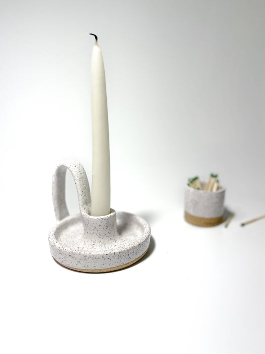 Ceramic Candle Taper with Loop by JordanB Ceramics